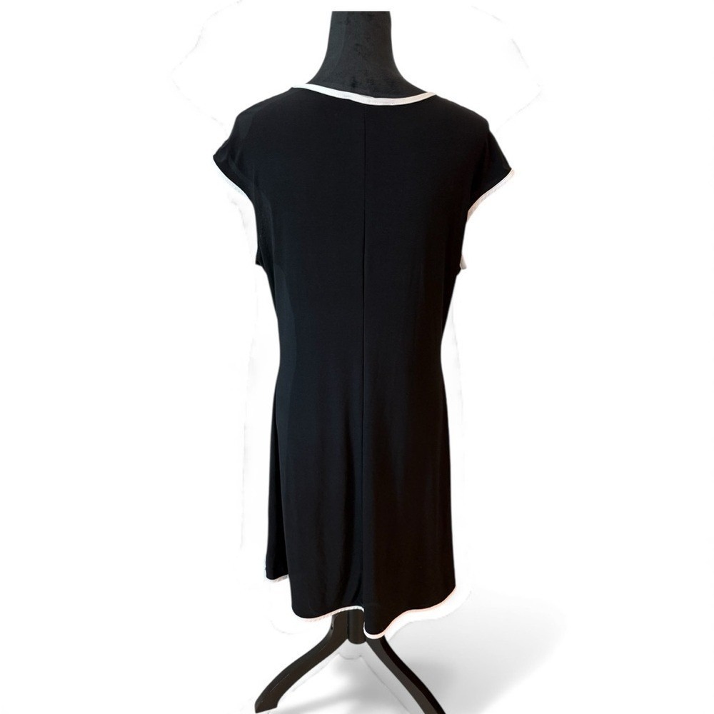 Nik and Nash Black Dress with‎ White Accents